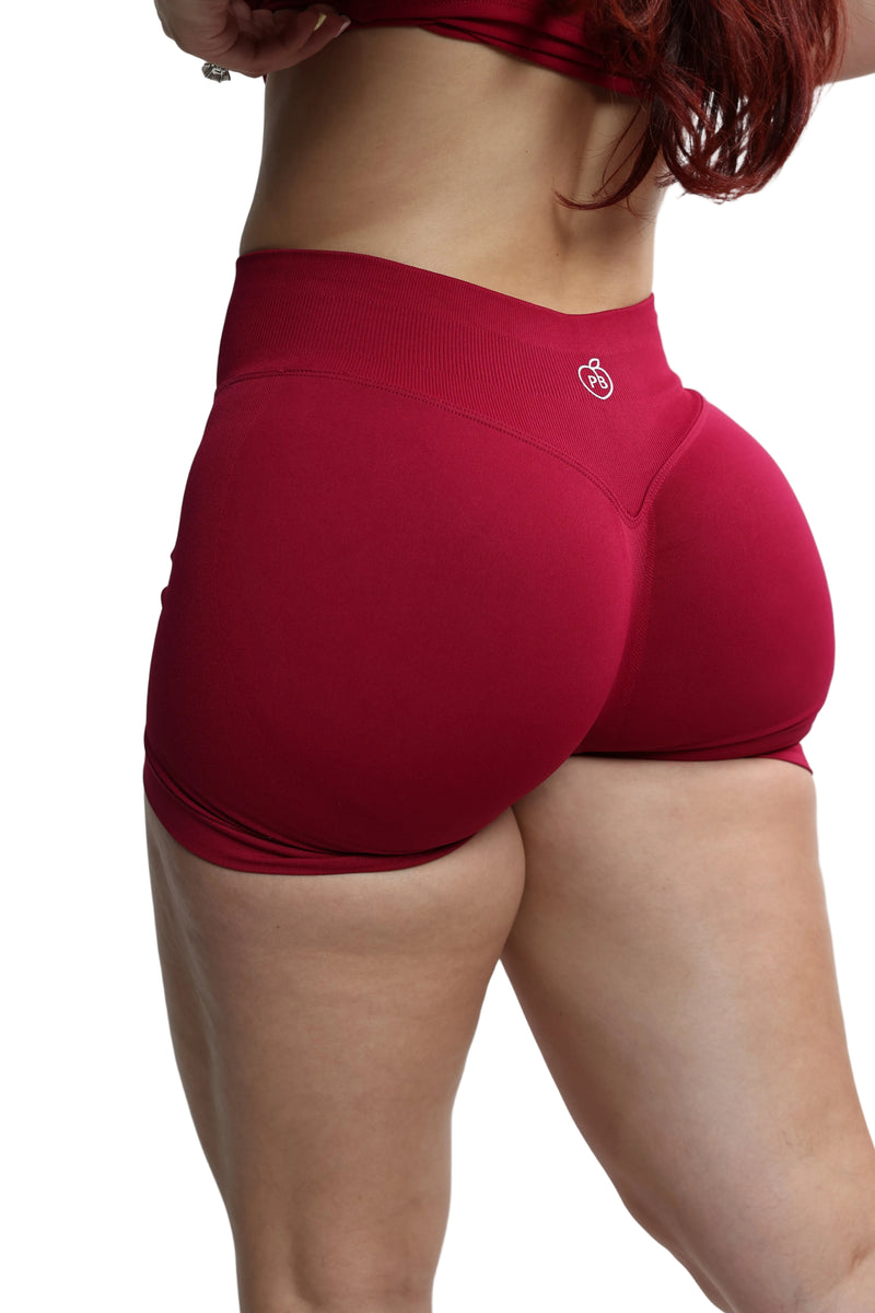 Berry Mid-Rise Shaping Shorts