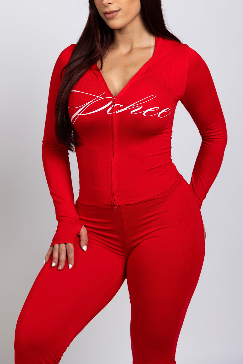 Pchee Red Tracksuit — view 2