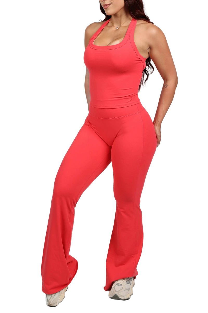 Coral Snatching Tank and Flare Pant Set