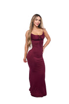 Wine Shaping Maxi Dress