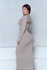 Pchee Stone Tube Maxi Dress with Pull Over Sleeves - Pcheebum