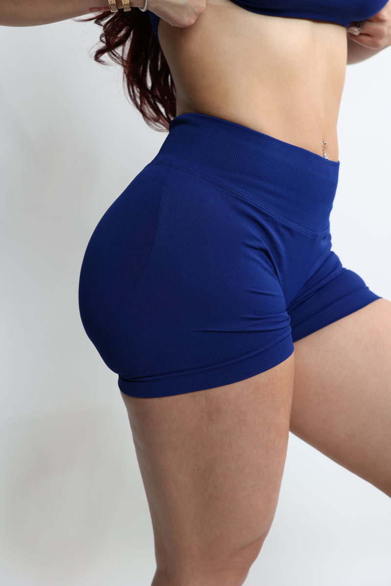 Midnight Blue Mid-Rise Shaping Shorts — view 2