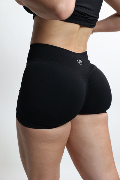 Black Mid-Rise Shaping Shorts