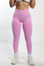 Pink V-Back Shaping Scrunch Butt Leggings — view 2