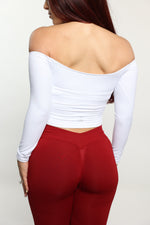 White Off the Shoulder Top — view 5