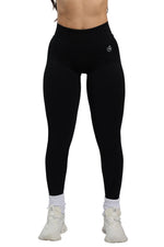 Black V-Back Shaping Scrunch Butt Leggings — view 2