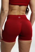 Cherry Red Mid-Rise Shaping Shorts