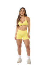 Yellow Bombshell Sports Bra and Shaping Short Set