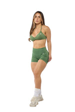 Olive Bombshell Sports Bra and Shaping Short Set
