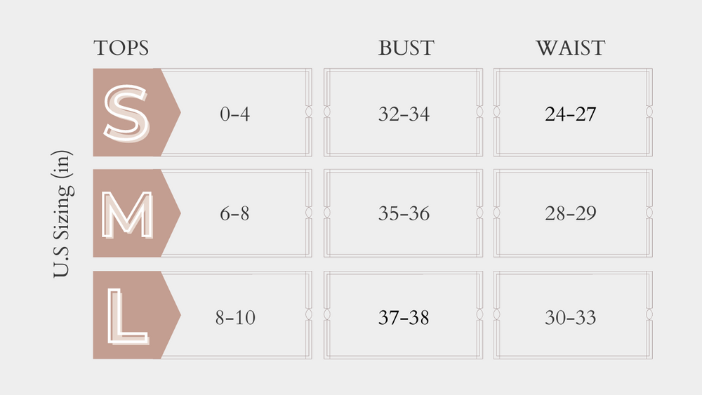 Tops Size Chart