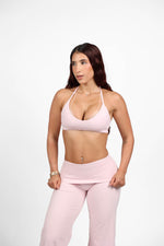 Soft Pink Bra and Fold-over Straight Pant Set — view 4