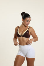 Brown and Yellow Double-Layer Bra