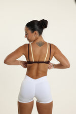 Brown and Yellow Double-Layer Bra