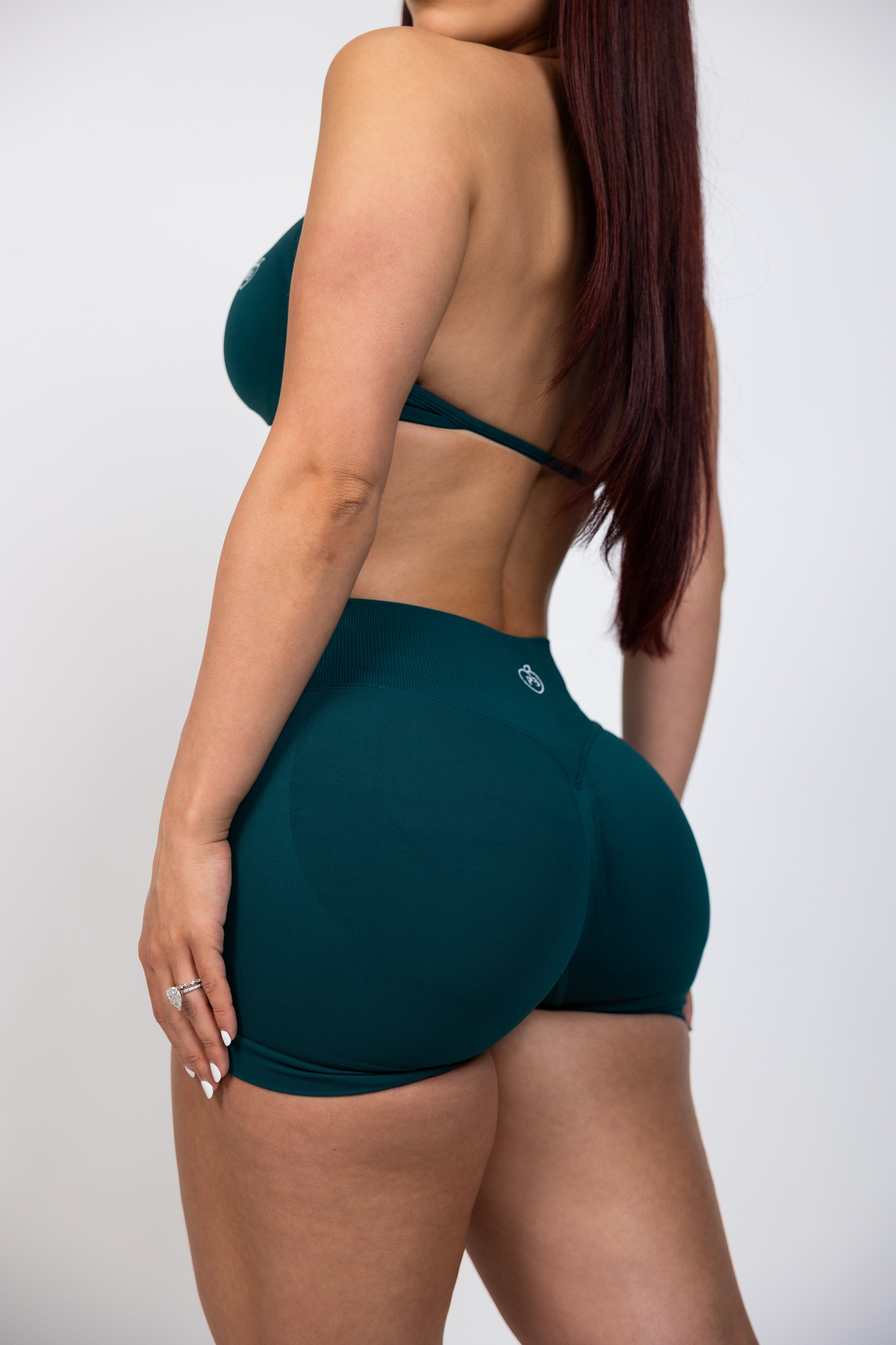 Forest Green Bombshell Sports Bra and Shaping Short Set